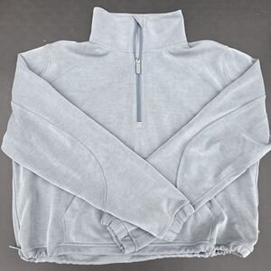Lululemon Brushed Softstreme Half Zip Belgian Blue Size 8
